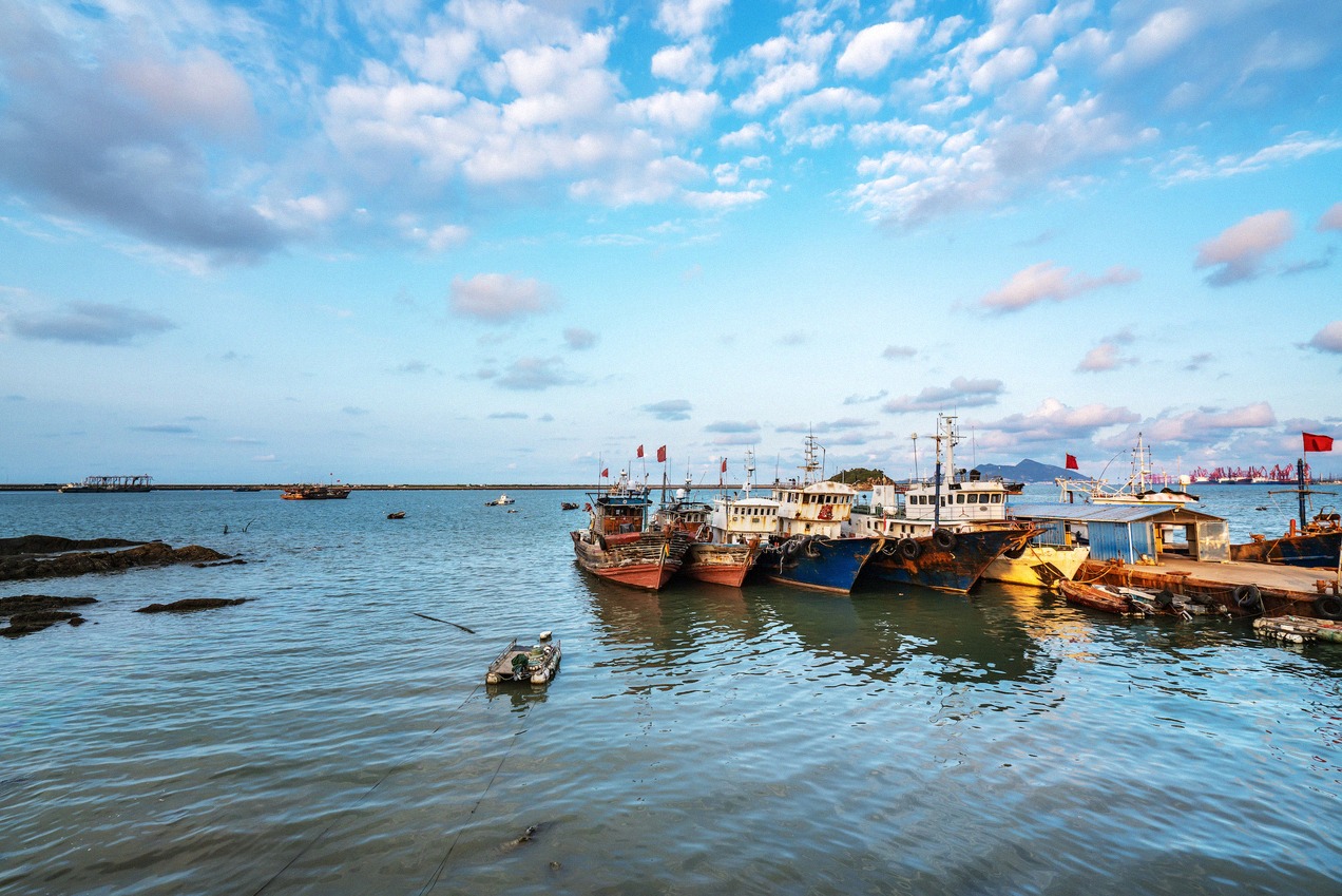 Fischerhafen von Lianyungang in China