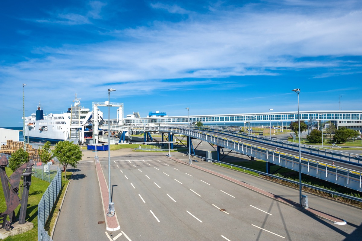 Puttgarden ferry port on Fehmarn, the starting point of the route to Denmark