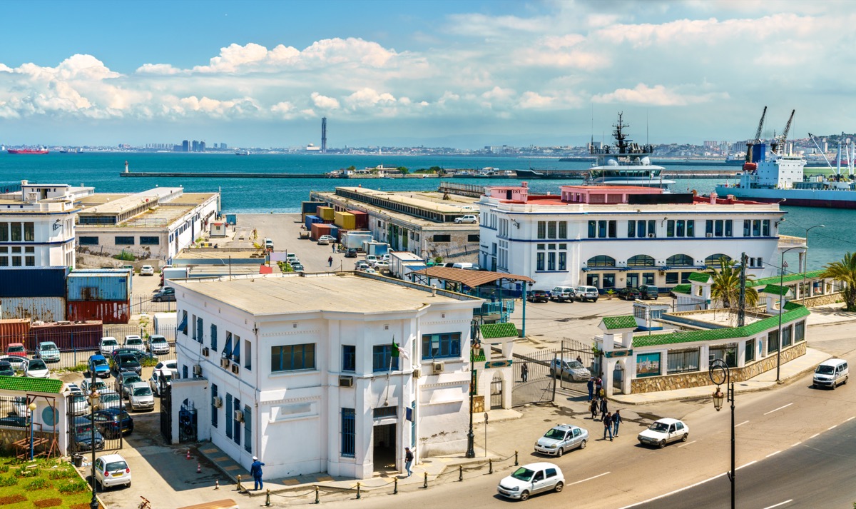 Ferry terminal in the port of Algiers