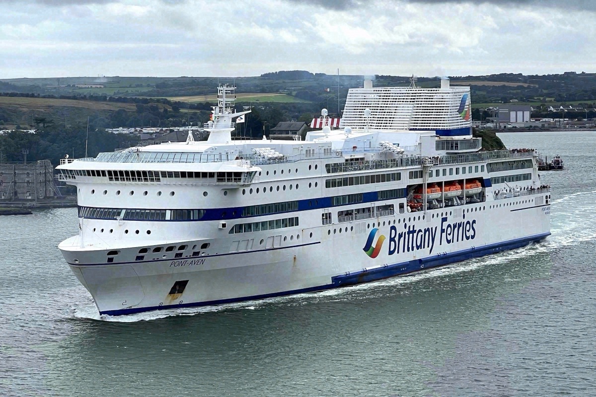 The Brittany Ferries ship Pont-Aven departing the port of Cork (Cobh/Ringaskiddy)