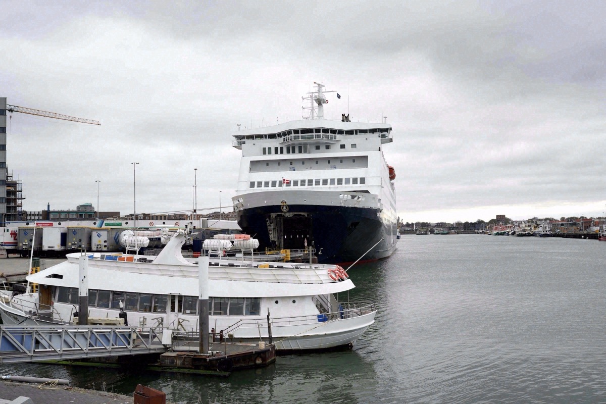 The DFDS ferry 'King Seaways' at IJmuiden ferry port