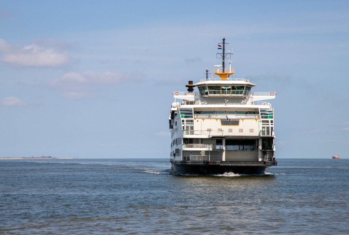 The Texel ferry on the Wadden Sea