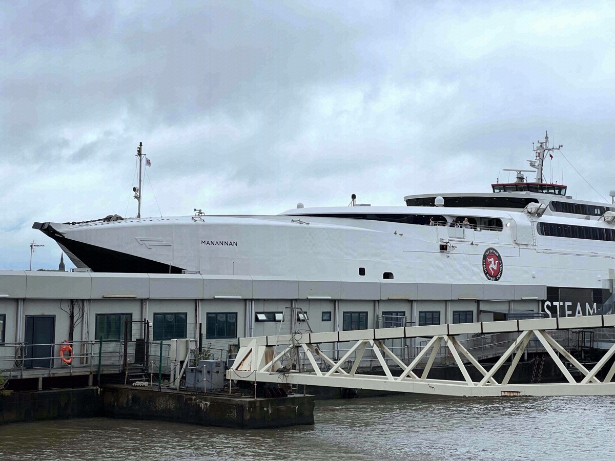 An Isle of Man Steam Packet Company ferry on the Liverpool to Douglas route