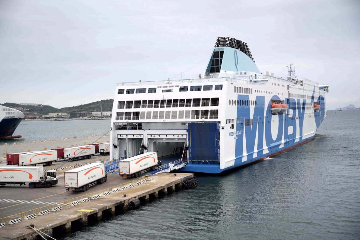 The Moby ferry 'Moby Fantasy' in the port of La Spezia, Italy