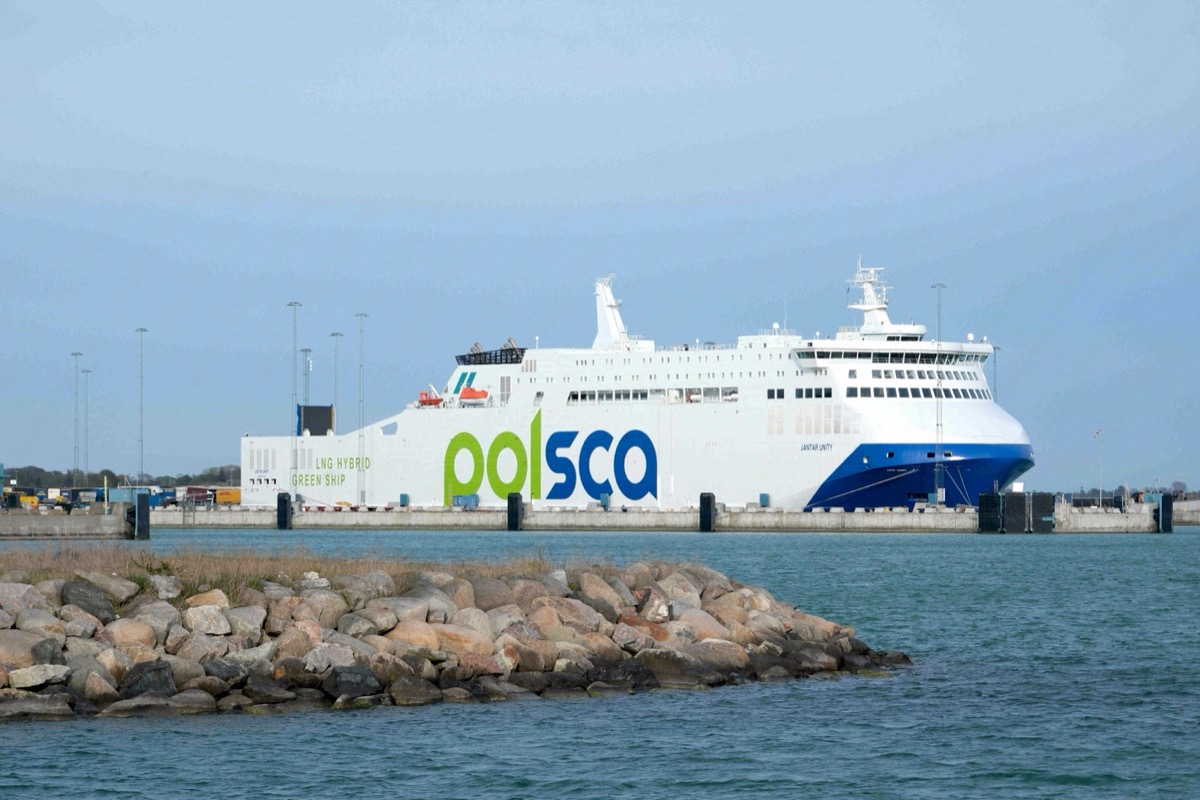 A Polferries ferry on the Ystad to Świnoujście route