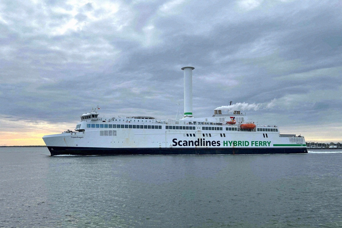Scandlines ferry 'Copenhagen' on the Baltic Sea near Rostock