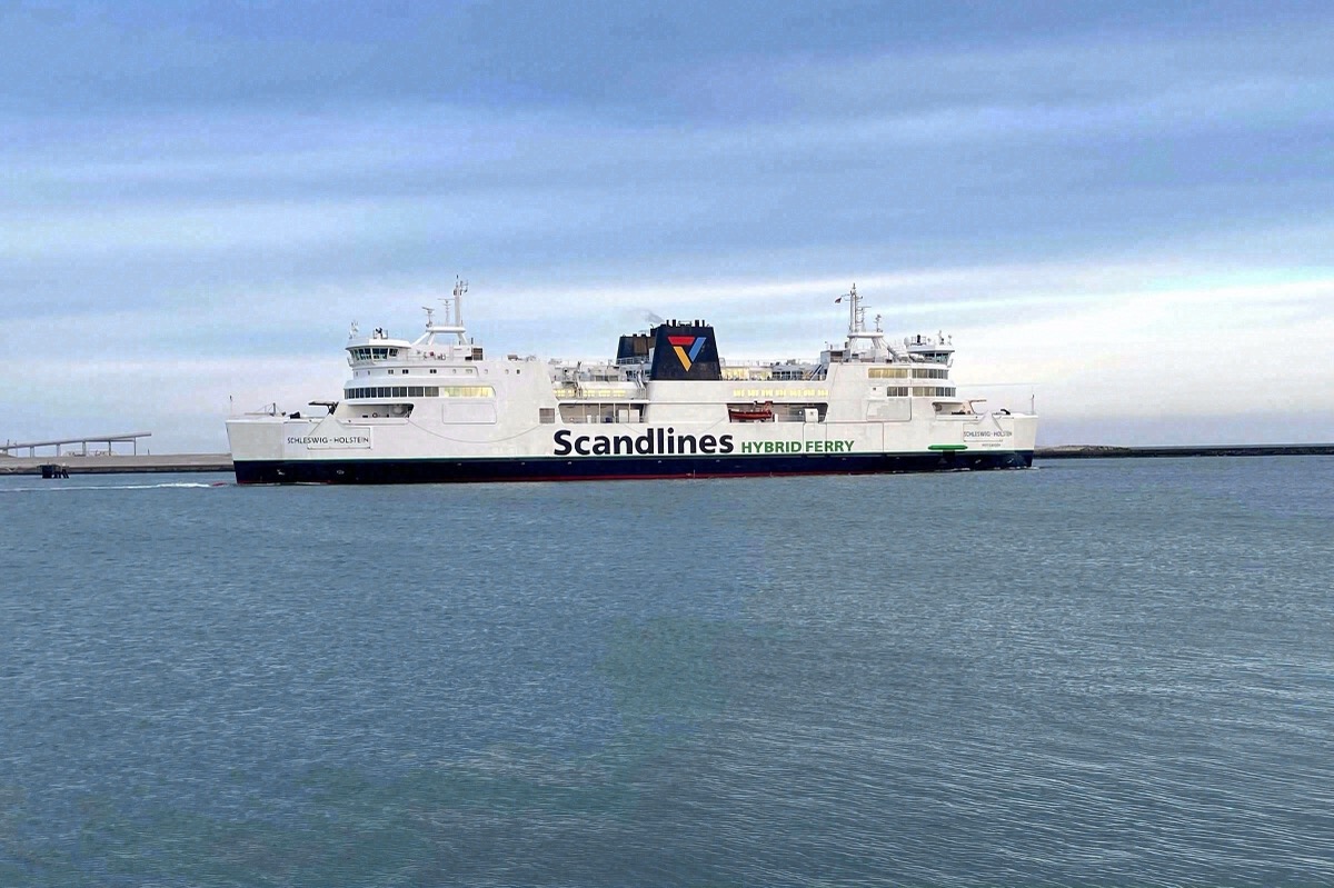 Scandlines hybrid ferry 'Schleswig-Holstein' on the Baltic Sea
