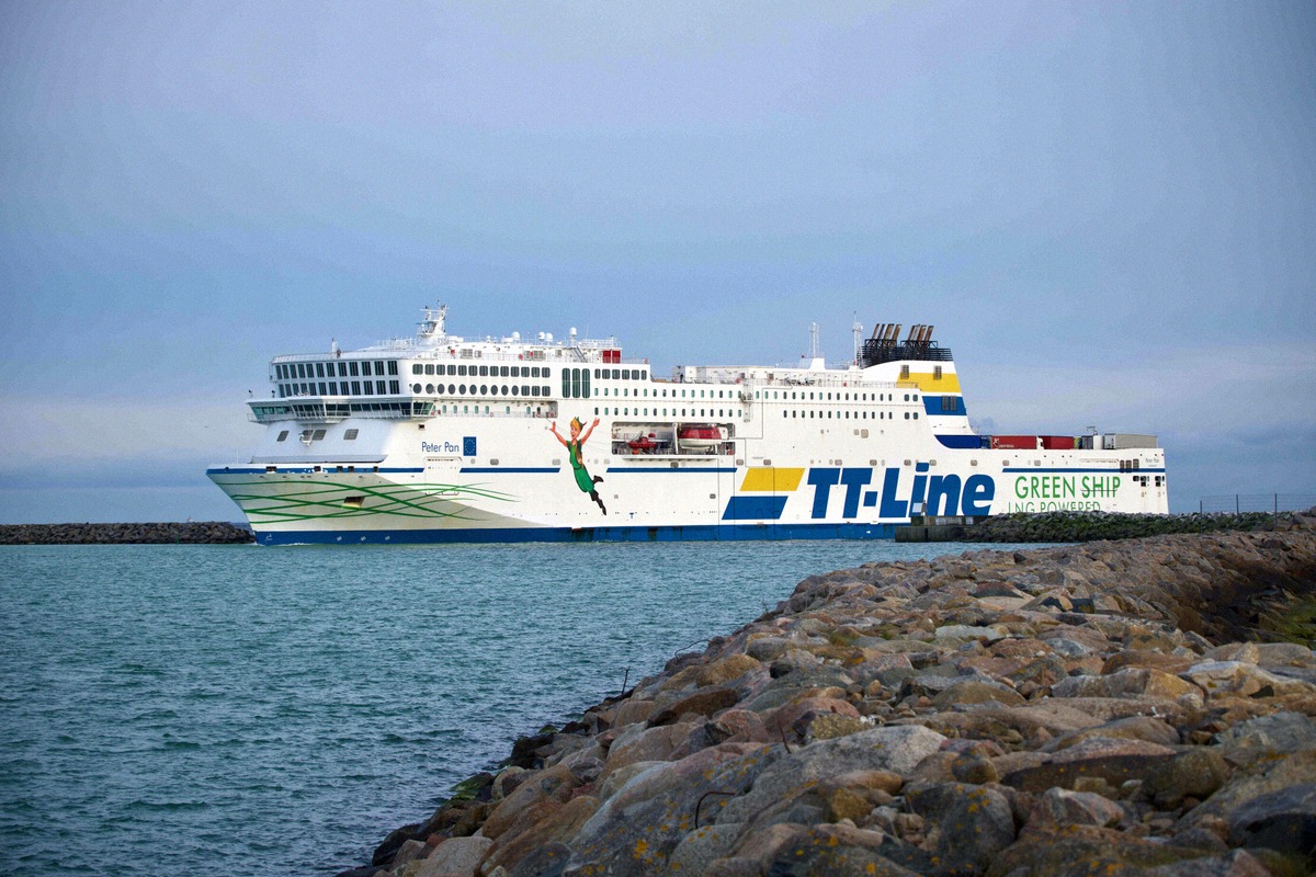 The TT-Line ferry Peter Pan in the port of Trelleborg