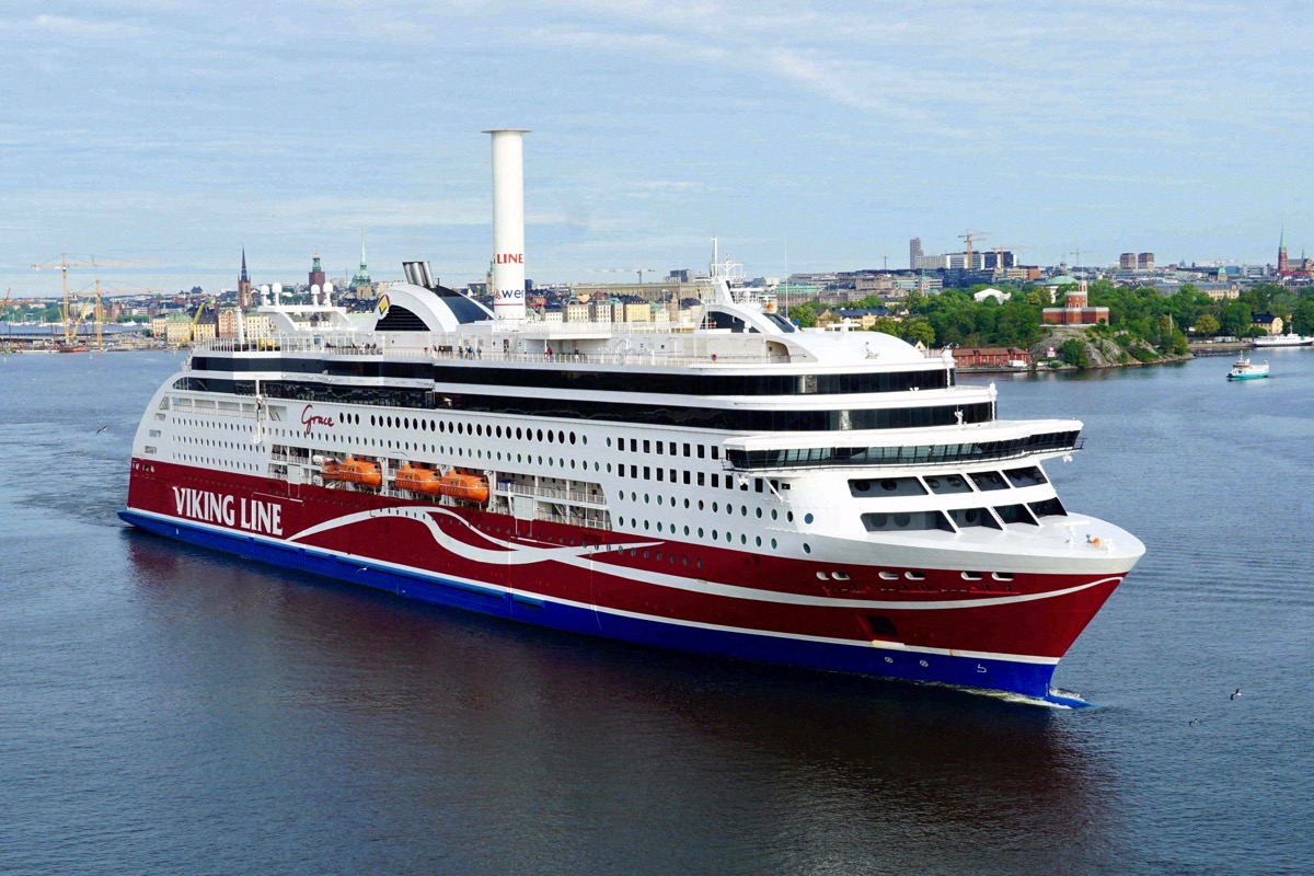 A Viking Line ferry on the Turku to Stockholm route