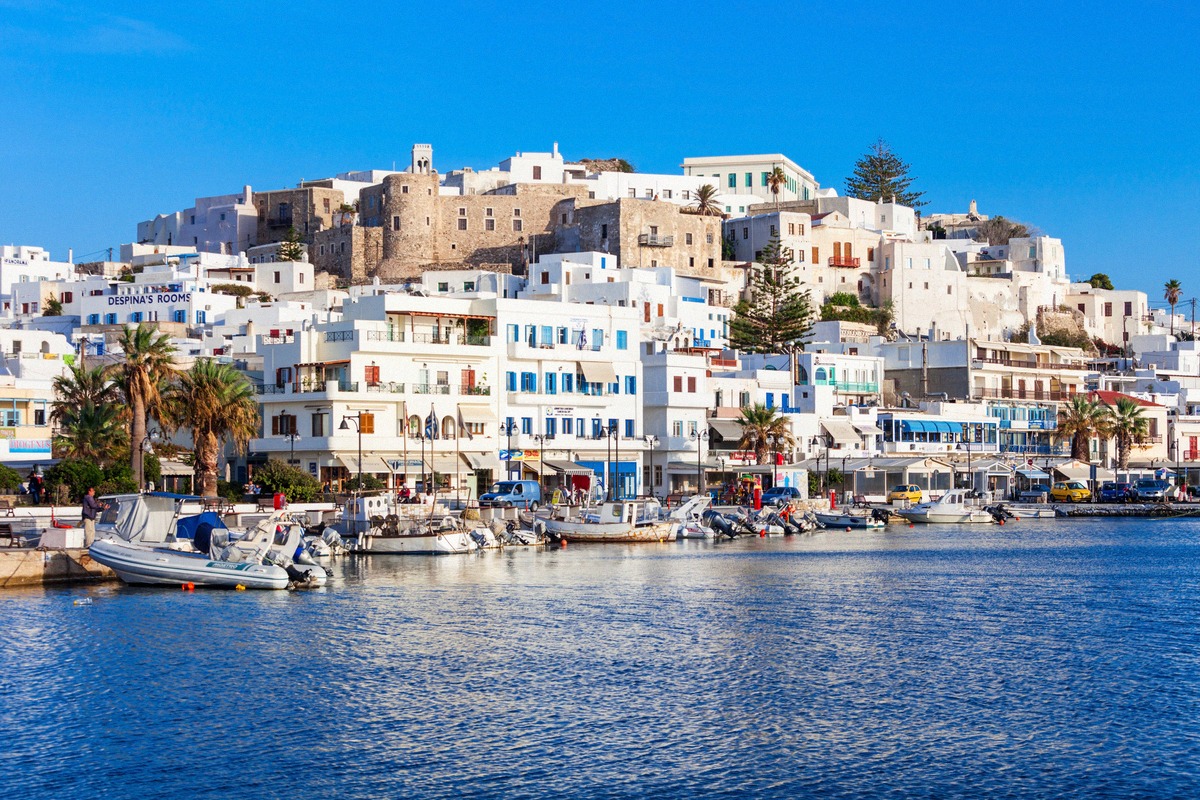 Chora of Naxos with its Venetian Kastro and harbour