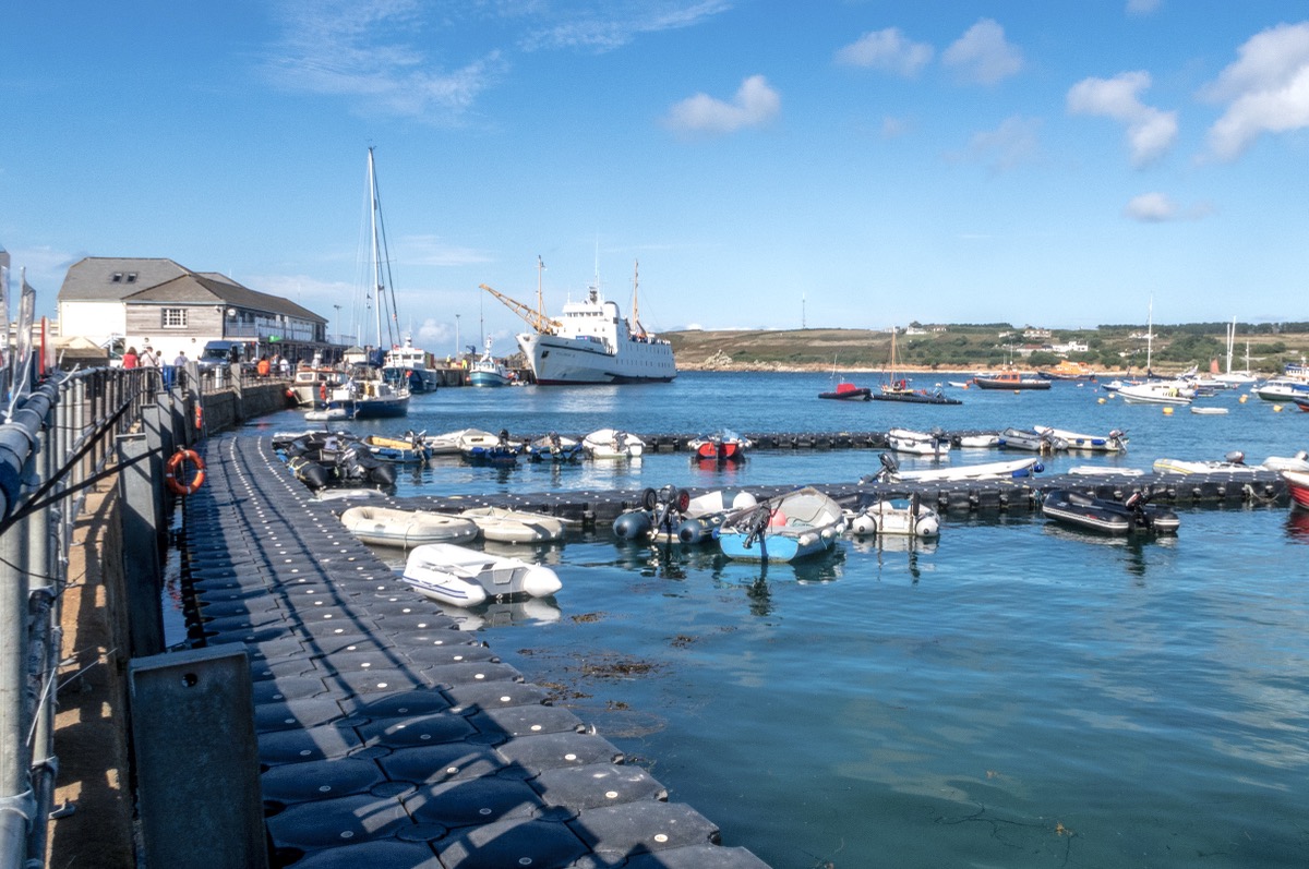 Picturesque harbor of Hugh Town on St