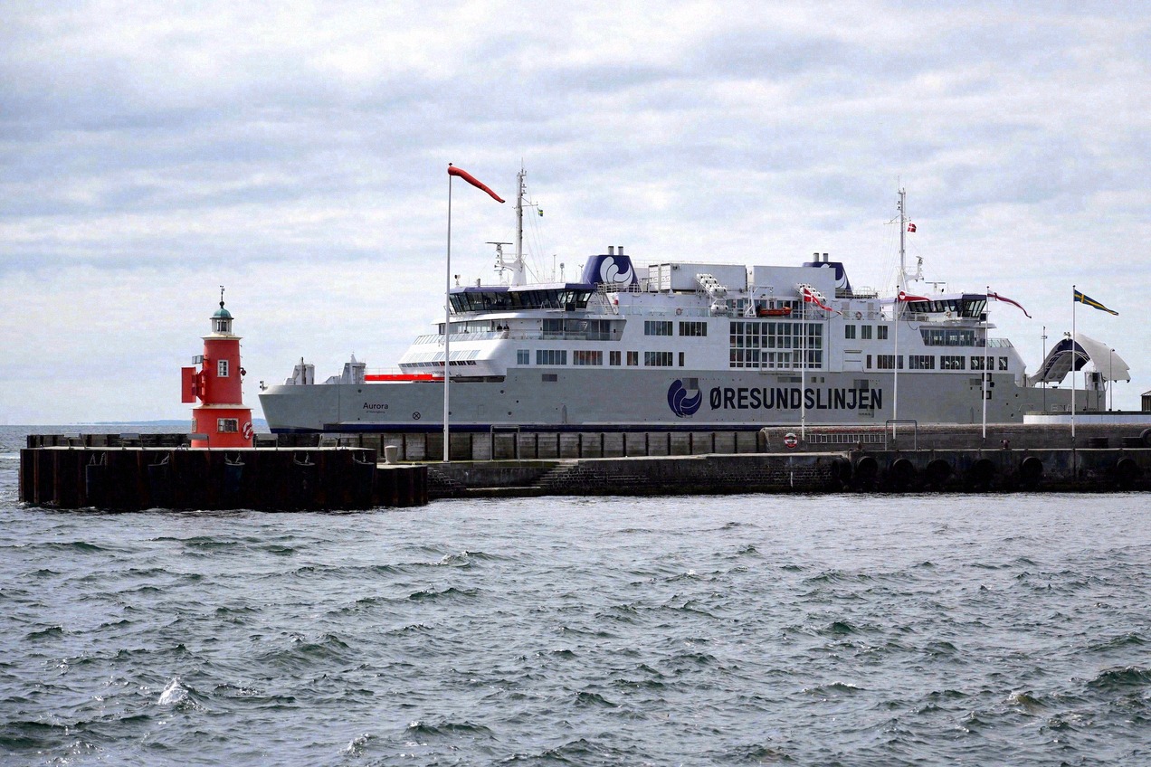 An Øresundslinjen ferry in Helsingborg harbour