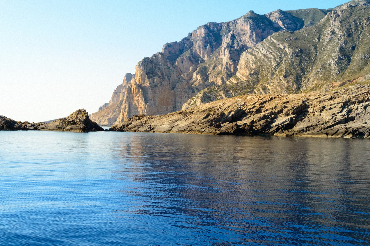 Rocky coast of the island of Marettimo in the Mediterranean