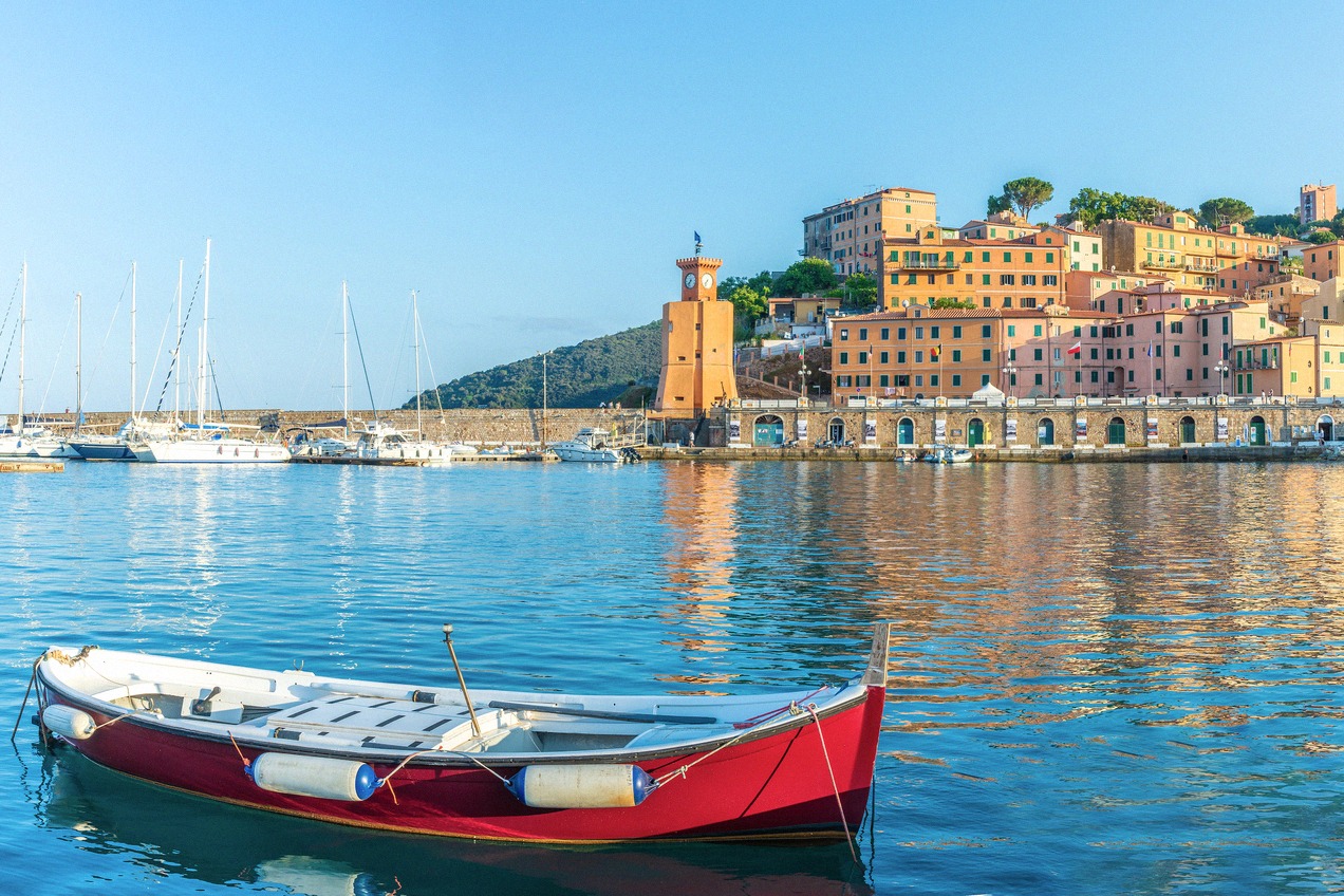 The small port town of Rio Marina on the island of Elba