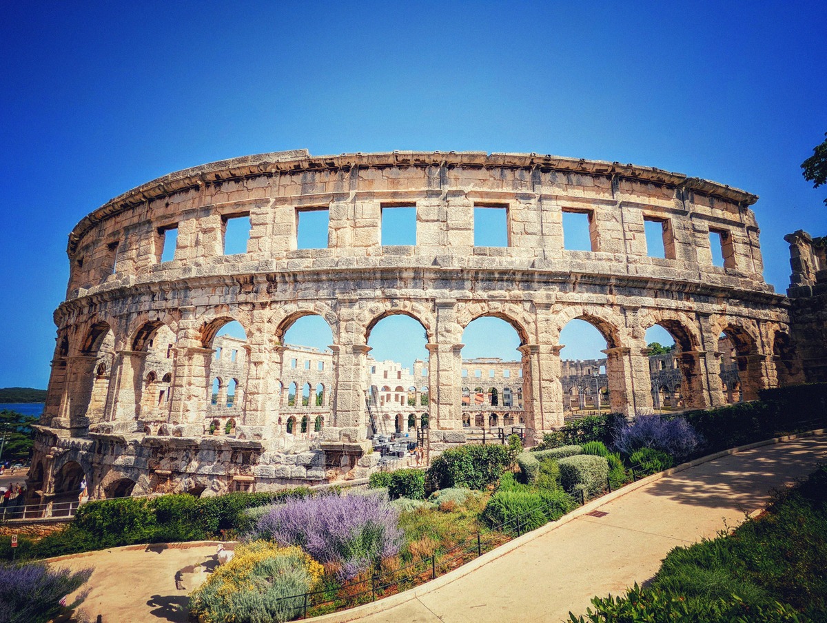 Römisches Amphitheater von Pula in Istrien