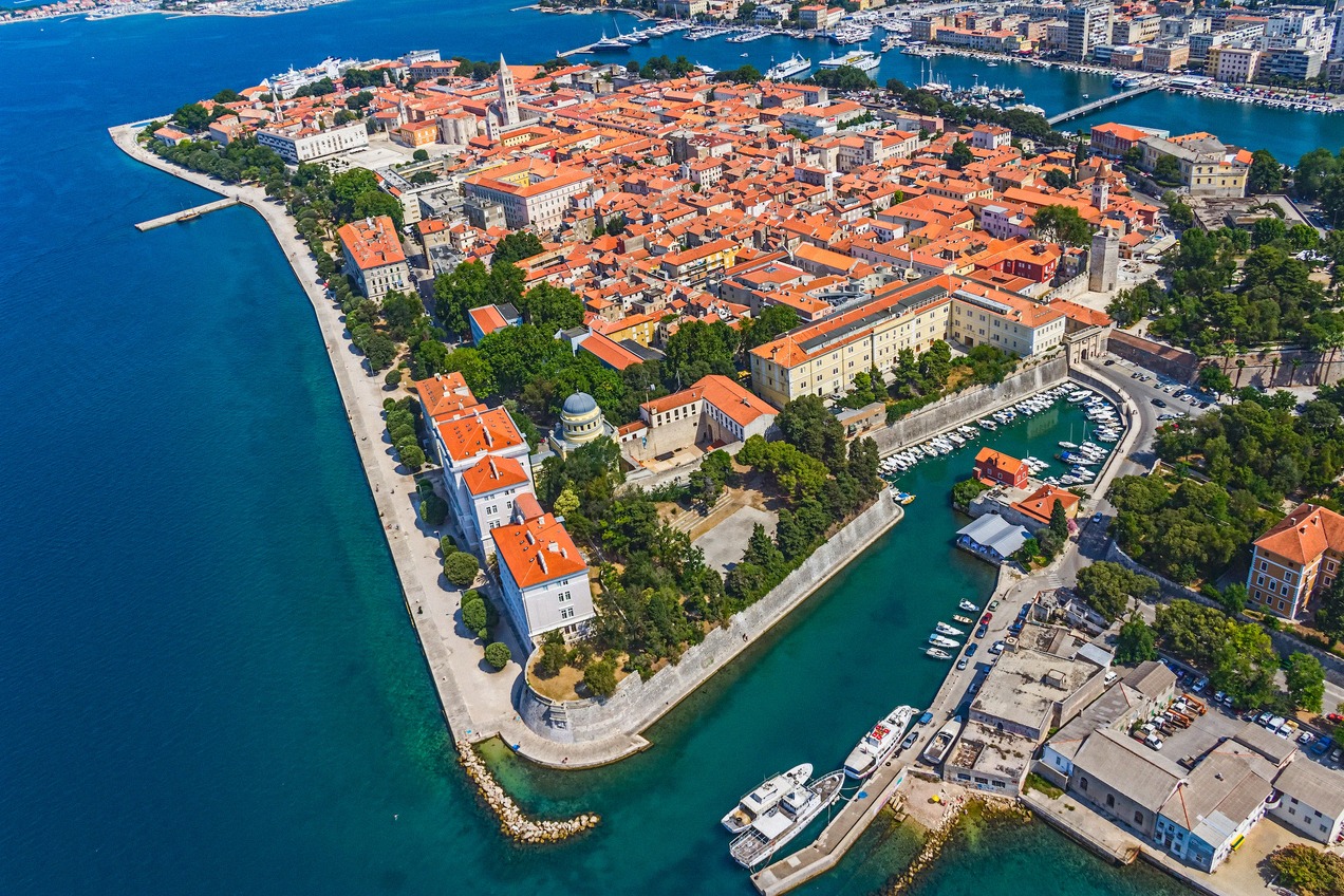 Altstadthalbinsel von Zadar aus der Vogelperspektive