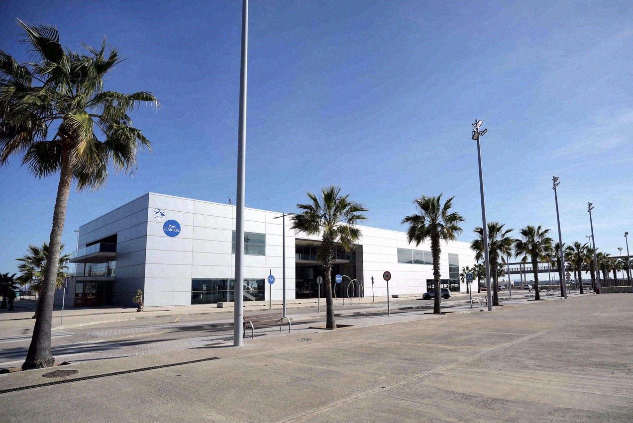 The harbour terminal of Port d'Alcúdia on Mallorca
