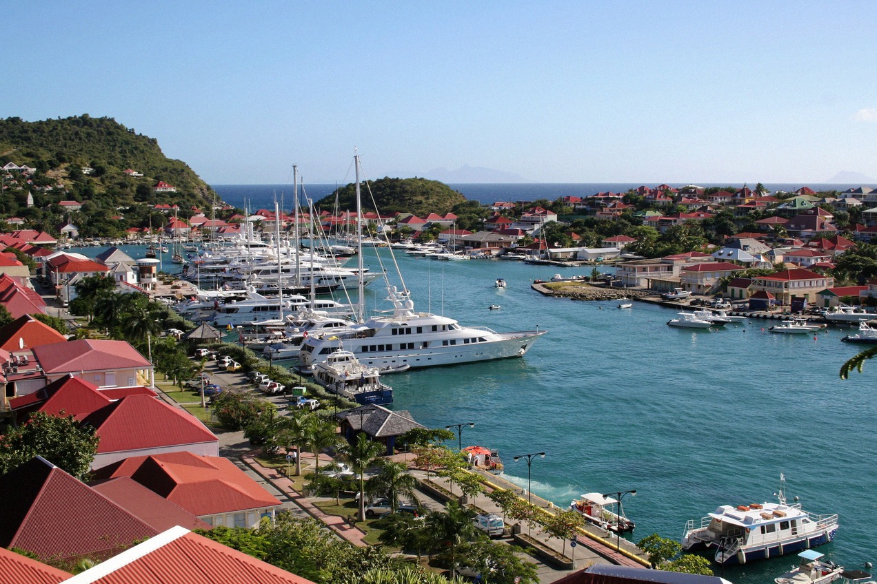 The luxury harbour of Gustavia on Saint Barthélemy