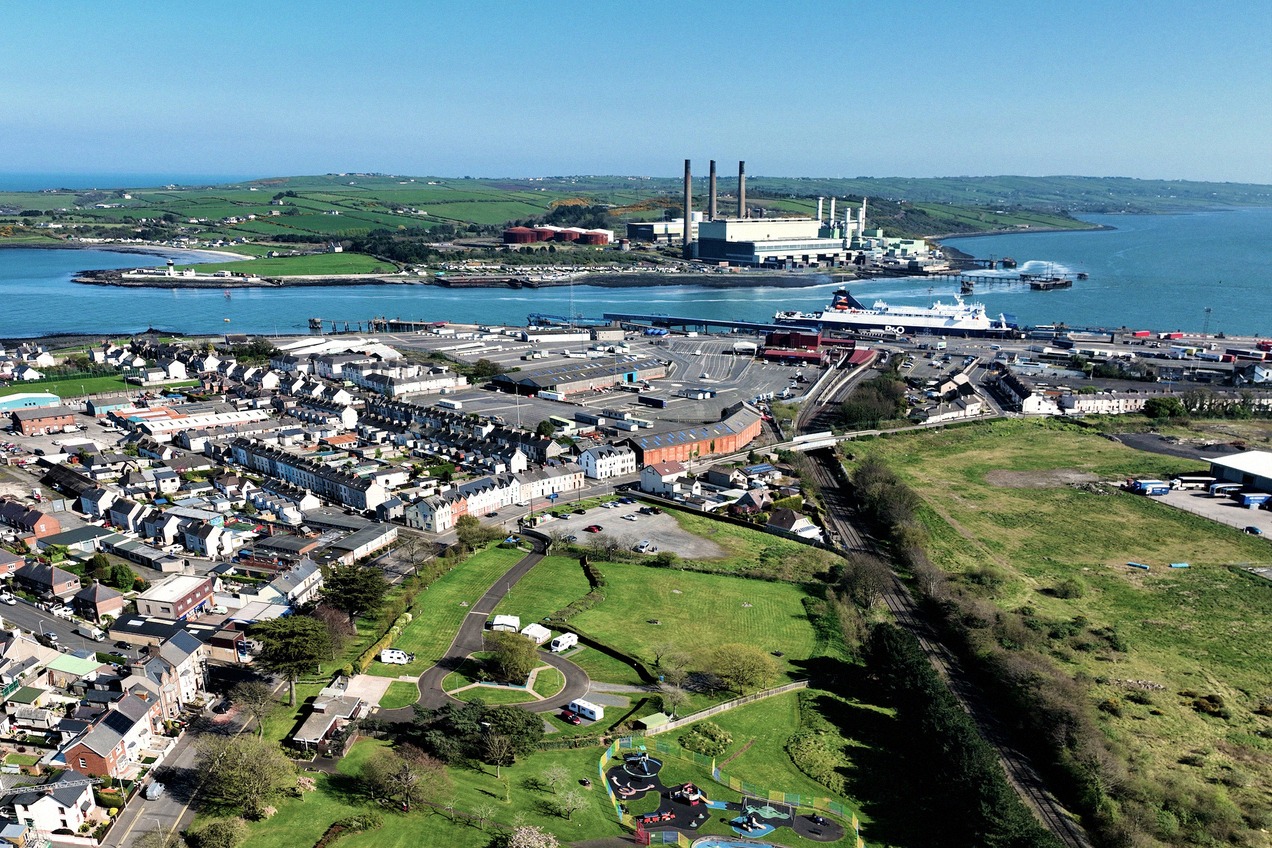 Larne ferry port in Northern Ireland