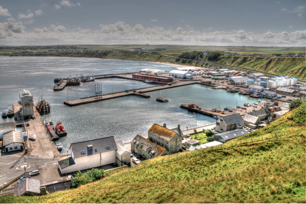 Fishing harbour of Scrabster in the far north of Scotland