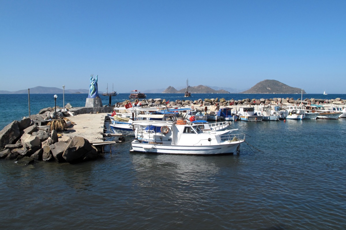 Fishing harbor on the Bodrum peninsula on Turkey's Aegean coast