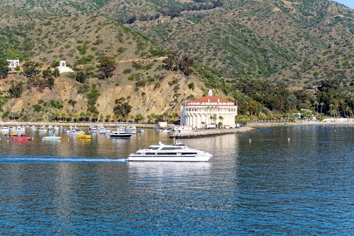 Passenger ferry off the Casino at Avalon on Santa Catalina Island